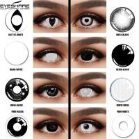 ราคา EYESHARE Cosplay Contact Lenses for Eyes BLACK Series Cosplay Halloween Show Cosmetics Makeup (9396022478)
