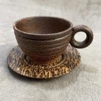 ราคา Copper แก้วกาแฟ พร้อมจานรอง ไม้ตาล ทรงกลม (27327144070)