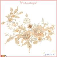 ราคา WNTEOLAND ดอกไม้ผ้าลูกปัดลูกไม้ Applique ชุดแพทช์ DIY Neckline Bodise ลูกไม้ DIY ผ้าเย็บปักถักร้อย Patch สําหรับชุด (42715173502)