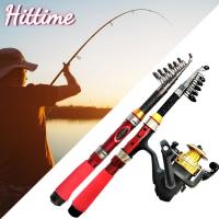 ราคา Hittime 1/1.2/1.5M แบบพกพา Retractable Fishing Rod Super สั้นไฟเบอร์กลาสขนาดเล็ก Sea Rod อุปกรณ์ตกปลา-สีแดง A6B4 (29572525573)