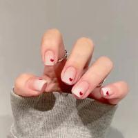 ราคา เล็บปลอมลายหัวใจสีขาวนมใส เล็บปลอมทรงสี่เหลี่ยม 24 ชิ้น/กล่อง (43264070000)