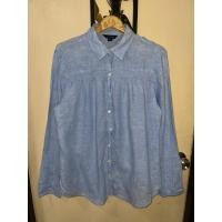 ราคา เชิ้ตหญิงฟ้าผ้าลินิน Lands’End จากญี่ปุ่นอก47 (27764194845)
