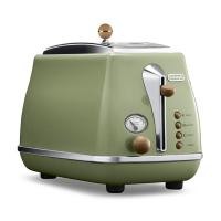 ราคา Delonghi CTO2003.Vgr ถาดเครื่องปิ้งขนมปัง สไตล์อิตาลี ย้อนยุค ถอดออกได้ สีเขียวมะกอก สําหรับทําอาหารเช้า 2 ชิ้น (23485536799)