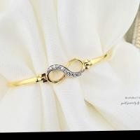 ราคา กำไลอินฟินิตี้ฝังเพชร cz งานหุ้มทองคำแท้5ไมครอน (27836637901)