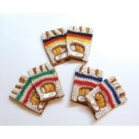 ราคา ถุงมือจักรยาน ถุงมือถัก สไตล์วินเทจ ลายธงชาติ vintage bicycle gloves (12102413858)