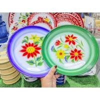 ราคา ถาดสังกะสีเคลือบลายดอก 25 ซม. ขอบริมเรียบ-ตั้ง ตรากระต่าย อย่างดี หนา **ราคาต่อใบ** (ขนส่งอาจทำให้เกิดการกระเทาะ นะคะ) (42255155629)