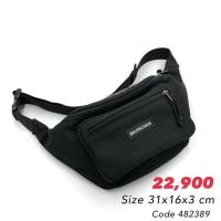 ราคา **สอบถามStockก่อนกดสั่ง** Balenciaga belt bag black ผ้า สีดำ กระเป๋า คาดอก คาดเอว บาเลนเซียก้า ของแ (28321666929)