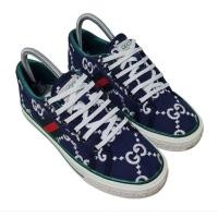 ราคา รองเท้ามือสอง Gucci Blue Canvas Tennis 1977 Sneakers Size 37, 23cm (29888501744)