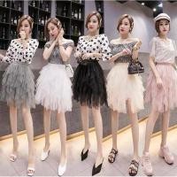 ราคา กระโปรงมุ้งสั้นระบายชั้นๆ (22585559813)