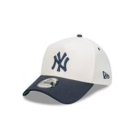 ราคา New Era หมวกรุ่น New York Yankees 2-Tone Navy Visor Chrome White 39THIRTY A-Frame Cap (25792589698)
