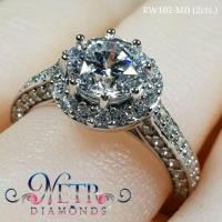 ราคา แหวนเพชร 2 กะรัต เจียระไน100เหลี่ยม เพชรเลียนแบบเพชรแท้ ทำจาก เพชร CZ, Cubic Zirconia หรือ เพชรโคลนนิ่ง ดีไซน์หรูหรา (4488181273)