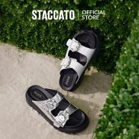 ราคา Staccato Women's Birkenstocks Flat Sandals รองเท้าแตะผู้หญิง ส้นตึก EJO11 (29023795127)