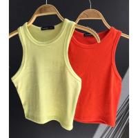 ราคา พร้อมส่ง Mango Basic เสื้อกล้ามครอปสีสดใส (21354078142)