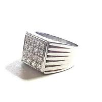 ราคา แหวนฝังเพชรแบบผู้ชายทรงสี่เหลี่ยม (4834158587)