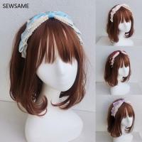 ราคา SEWSAME Lolita Big Bowknot Hair Hoop Hairband พร้อมที่คาดผมลูกไม้สําหรับลูกสาวหญิง (26236140958)