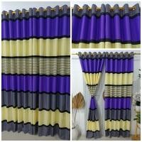 ราคา ผ้าม่านหน้าต่าง ผ้าม่านประตู แหวน 12 สายสีฟ้า (43605817716)
