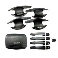 ราคา เบ้ารองมือเปิด+ครอบมือจับ+ฝาถัง PAJERO SPORT ปาเจโร่ปี 2008-2014 ดำด้าน (7135775061)