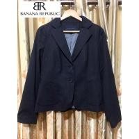 ราคา BANANA REPUBLIC black stripped blazer suit size 8 สูท เบลเซอร์ ลายริ้ว สีดำ สูททำงาน สูทแบรนด์เนม สูทสีดำ มีตำหนิกระดุม (21306823846)