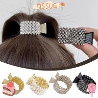 ราคา MSSUG กิ๊บติดผม พลอยเทียม,ที่ใส่ผมหางม้าแบบเรียบง่ายโรแมนติก,หรูหราเต็มเพชรกรงเล็บผมฉลามผู้หญิง (41318109795)