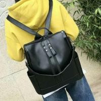 ราคา กระเป๋าเป้หนังสีดำใบใหญ่ พร้อมส่ง!! (807850357)