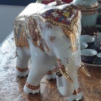 ราคา ช้างเบญจรงค์ สั่งสีและลายได้ (3215625217)