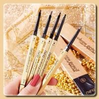 ราคา ดินสอเขียนคิ้วกันน้ำ 2 in 1 หัวเรียวเล็ก มีแปรงปัดคิ้วในตัว ติดทนนาน สีน้ำตาลเข้มธรรมชาติ (24402917493)