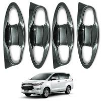 ราคา เบ้าปีก เบ้ารองมือเปิด เบ้ากันรอย 4ประตู สีเครฟล่าดำ สำหรับ Toyota Innova ปี 2016-2019 (7546061217)