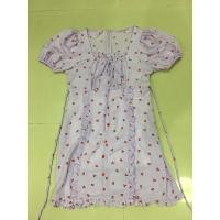 ราคา เดรสสั้น ลายเชอร์รี่สีม่วง งานไม่ป้าย มีเชือกผูกหลัง (9141537581)