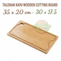 ราคา ขอบเส้นเขียงไม้ ถาดเขียงไม้ ทําจากไม้มะฮอกกานีไม้สัก - 30 x 17.5 ซม (29441040467)