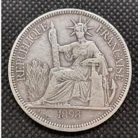 ราคา สินค้ามือสองเหรียญอินโดจีนเงินแท้ 1PIASTRE ปี1898 หนัก26.78กรัม ผ่านใช้ผิวเดิมไม่ผ่านล้าง (28552493325)