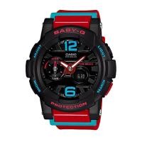 ราคา Casio Baby-G นาฬิกาข้อมือผู้หญิง สายเรซิ่น รุ่น BGA-180-4B - สีดำ/แดง (446024132)