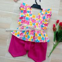 ราคา ชุดไทยโจงกระเบนลายดอก ชุดไทยเด็กผู้หญิง (28831017633)