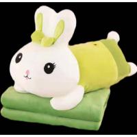 ราคา หมอนผ้าห่ม หมอนผ้าห่มกระต่าย หมอนผ้าห่มกระต่ายน่ารัก ขนาดผ้าห่ม 100*150 Cm (29355243408)