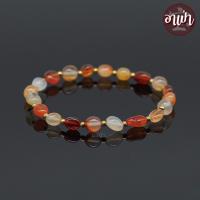 ราคา หินอาเกต ดวงตาสวรรค์ สีส้ม รูปทรงอิสระ + เม็ดคั่น เฮมาไทต์ Agate ขนาด 5 - 7 มิล หินแห่งการเปลี่ยนแปลงที่ดี หินสีส้ม (25909731511)