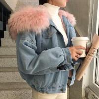 ราคา [] แจ็คเก็ตยีนส์บุขน สีชมพู พร้อมเฟอร์ถอดได้ ขนนุ่มมากกกกก (2087548925)