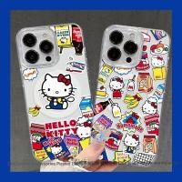 ราคา Samsung Apple Magnetic Phone Case Kitty Hello Kitty Snacksเคสโทรศัพท์โปร่งใสIphone 17 16 15 14 pro max S25u (42718551519)