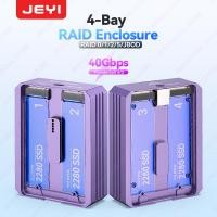 ราคา Jeyi 4-Bay M.2 NVMe SSD Enclosure พร้อม Thunderbolt 4/3 & USB 4 40Gbps, Soft RAID รองรับ, สถานีเชื่อมต่อประสิทธิภาพสูง (29527891474)