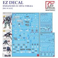 ราคา [EZ DECAL] V07 MG ENHANCED ZZ ZETA VER.KA GUNDAM [MG SCALE ] WATER SLIDE DECAL PRE-CUT (29037484122)