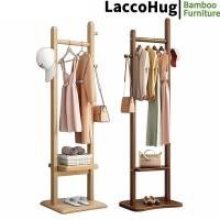 ราคา ราวแขวนผ้า เสาแขวนหมวก ราวแขวนเสื้อไม้ ที่แขวนหมวกกระเป๋า ราวแขวนเสื้ออเนกประสงค์ พร้อมตะขอและชั้นวาง (26134536637)