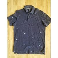 ราคา เสื้อยืดคอโปโลผู้ชาย Royal Ivy Regatta ของแท้ ลายปักลายปลา สีน้ำเงิน SIZE M (25624026258)