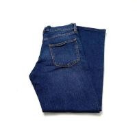 ราคา กางเกงยีนส์ผ้ายืด Muji Blue Straight (DP8) (43105727035)