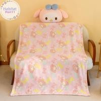 ราคา Habitatport Sanrio Kuromi Melody หมอนการ์ตูนผ้าห่ม Two-in-one หมอนน่ารักและผ้านวมรถ Dual-purpose Air Conditioner Nap ผ้าห่มของขวัญ th (29232520454)