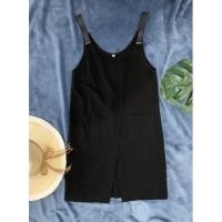 ราคา 042 เดรสกึ่งเอี้ยม สีดำ สายหนัง งานดีมากกกกกก ไซค์ L (13239197506)