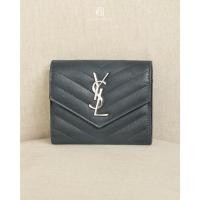 ราคา (เฉพาพคุณเนี้ยะ) [ของแท้] YSL/TRI FOLD WALLET/SHORT/BLACK/CHEVRON/SHW/INN403943 1220 (40070983123)