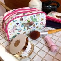 ราคา Cosmetic Bag กระเป๋าเครื่องสำอางค์ผ้าเคลือบกันน้ำ ลายUnidino (Lady Pink) (1877056182)