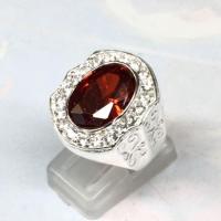 ราคา แหวนชายเงินแท้โกเมนล้อมเพชรcz แกะลาย ข้าง (6741044794)