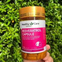 ราคา (ของแท้นำเข้าจากออสเตรเลีย)Resveratrol จาก Healthy care ออสเตรเลีย ขนาด 180เม็ด สารสกัดจากเปลือกองุ่น (13302419237)