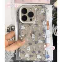 ราคา เคสกันกระแทกลายการ์ตูนแมวดอกไม้สีม่วงสุดน่ารัก เคสไอโฟนIPhone 11 15 13 14 12 Pro Max XR X XS Max 14 15 6 6s 7 8 Plus SE (29312212864)