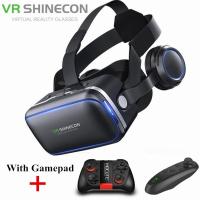 ราคา Shinecon 6.0 แว่นตา 3D VR พร้อมเกมแพดเสมือนจริง Casque 3 D แว่นตาชุดหูฟังกล่องหมวกกันน็อค (40665900713)