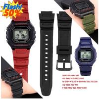 ราคา ทนทานสายรัดซิลิโคนสายนาฬิกากันน้ําสําหรับ Casio AE1000/1100/1200/1300 SGW 300/400/500 W-218H W-S210 W-735H SGW300H ยาง Pin Buckle สายคล้อง (29337934133)